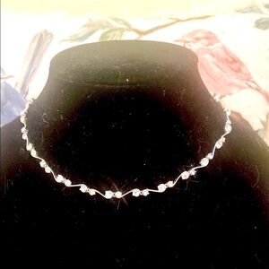 Nadri Silver Crystal Necklace Elegant Sparkle